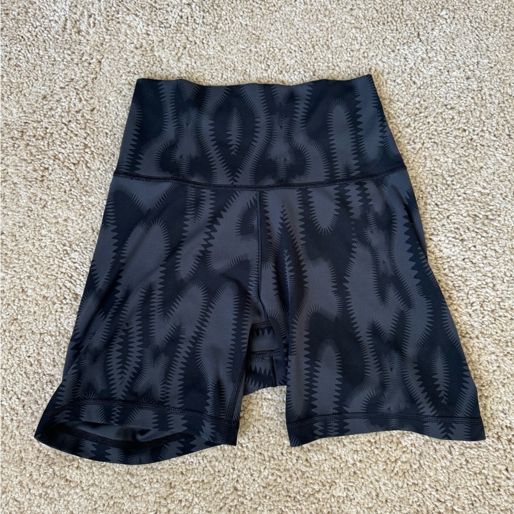 adidas Black Patterned Bike Shorts